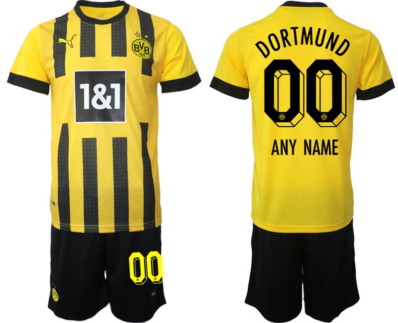 Men 2022-2023 Club Borussia Dortmund home yellow customized Soccer Jersey